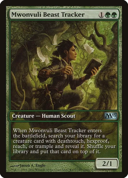 Mwonvuli Beast Tracker, Magic card PM13 177★ — Magic 2013 Promos set