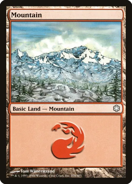 Mountain, Magic card CST 378 — Coldsnap Theme Decks set