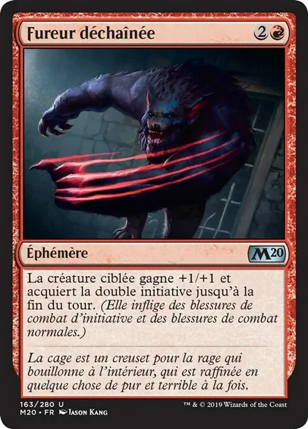Fureur déchaînée, carte Magic M20 163 — extension Core Set 2020