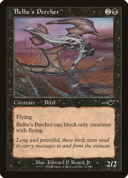 Belbe's Percher, Magic card NEM 53 — Nemesis set