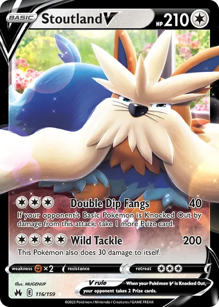 Stoutland V, Pokémon card CRZ 116 — Crown Zenith set