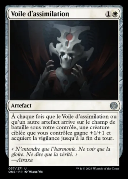 Voile d'assimilation, carte Magic ONE 37 — extension Tous Phyrexians