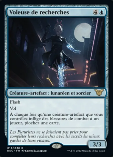 Voleuse de recherches, carte Magic NEC 16 — extension Neon Dynasty Commander
