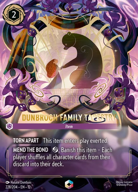 DunBroch Family Tapestry, Disney Lorcana card CH12-228 — Wilds Unknown set