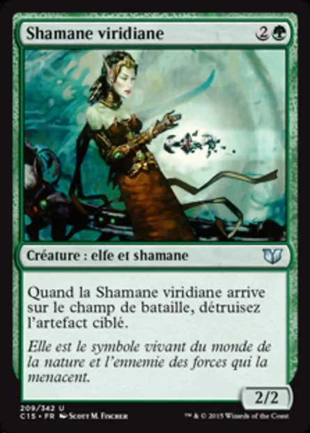 Shamane viridiane, carte Magic C15 209 — extension Commander 2015