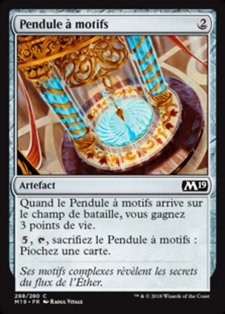 Pendule à motifs, carte Magic M19 288 — extension Core Set 2019