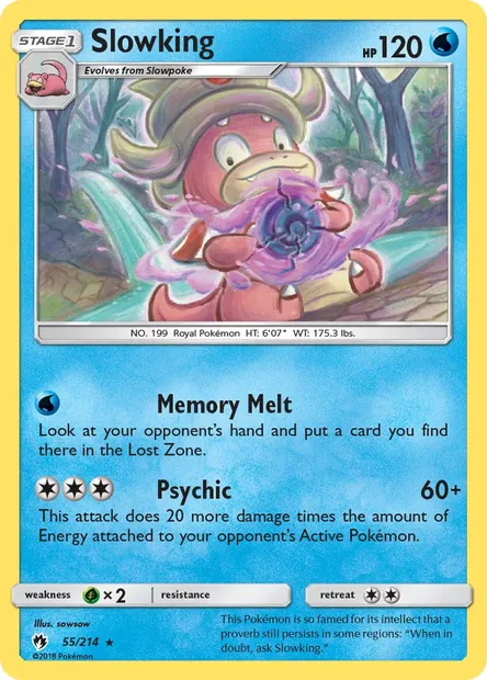 Slowking, Pokémon card LOT 55 — Lost Thunder set