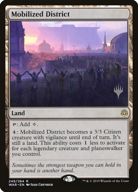 Mobilized District, Magic card PWAR 249p — War of the Spark Promos set