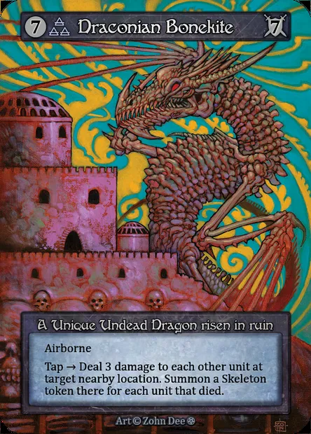 Draconian Bonekite, carte Sorcery GOT 058 — extension Gothic