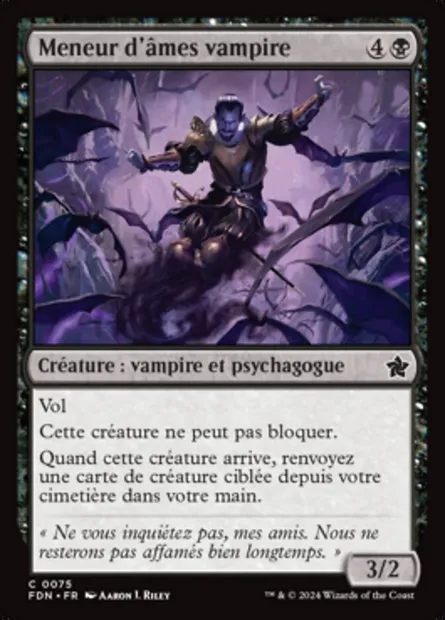 Meneur d'âmes vampire, carte Magic FDN 75 — extension Foundations