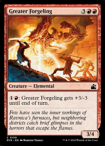 Greater Forgeling, Magic card RVR 109 — Ravnica Remastered set