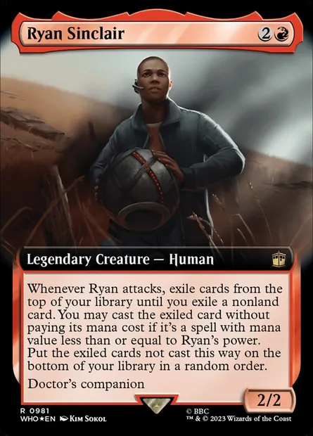 Ryan Sinclair, carte Magic WHO 981 — extension Doctor Who