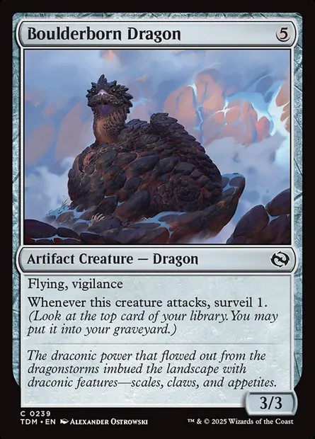 Boulderborn Dragon, Magic card TDM 239 — Tarkir: Dragonstorm set