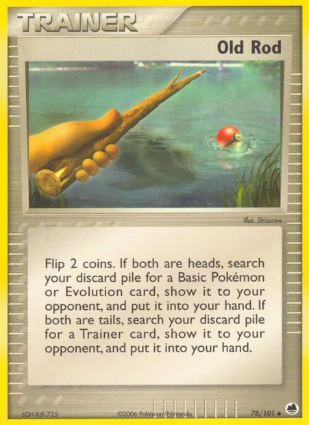 Old Rod, Pokémon card DF 78 — Dragon Frontiers set