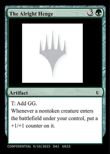 The Alright Henge, Magic card UNK UG15 — Unknown Event set