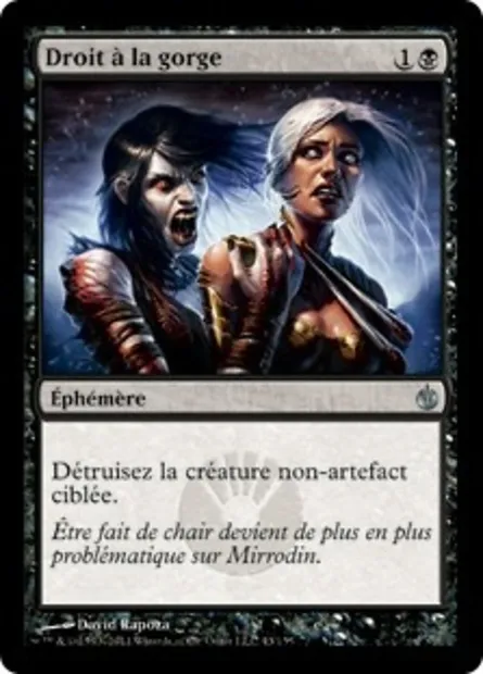 Droit à la gorge, carte Magic MBS 43 — extension Mirrodin assiégé