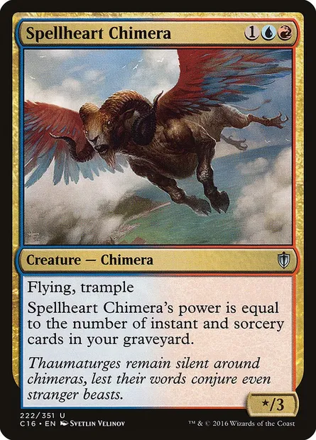 Spellheart Chimera, Magic card C16 222 — Commander 2016 set