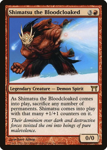 Shimatsu à l'habit de sang, carte Magic CHK 186 — extension Guerriers de Kamigawa