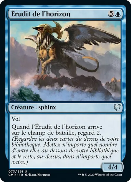 Érudit de l'horizon, carte Magic CMR 73 — extension Commander Legends