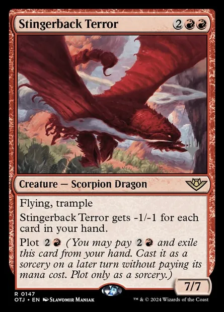 Stingerback Terror, Magic card POTJ 147p — Outlaws of Thunder Junction Promos set