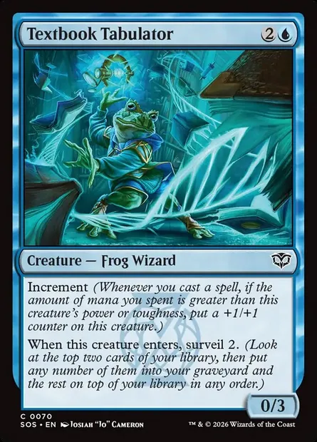Textbook Tabulator, Magic card SOS 70 — Secrets of Strixhaven set