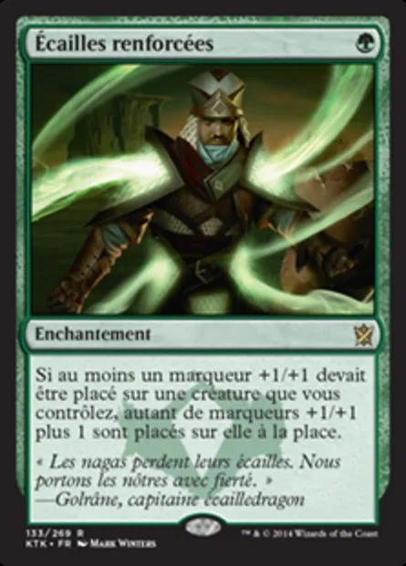 Écailles renforcées, carte Magic KTK 133 — extension Les Khans de Tarkir