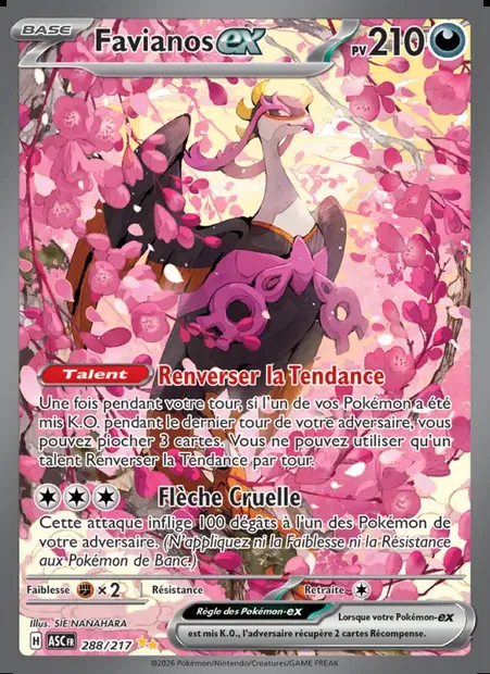 Favianos-ex, carte Pokémon ASC 288 — extension Héros Transcendants