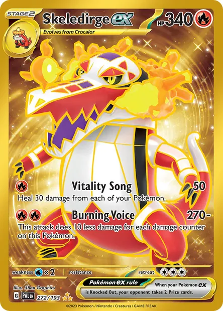 Skeledirge ex, Pokémon card PAL 272 — Paldea Evolved set