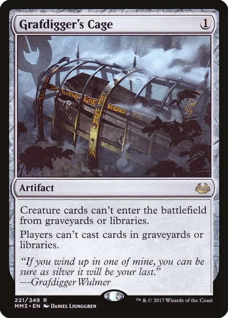Grafdigger's Cage, Magic card MM3 221 — Modern Masters 2017 set