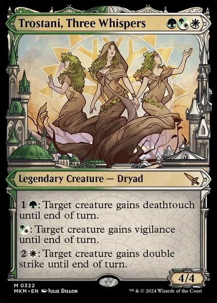 Trostani, Three Whispers, Magic card MKM 322 — Murders at Karlov Manor set