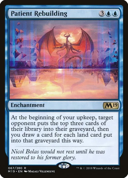 Patient Rebuilding, Magic card M19 67 — Core Set 2019 set