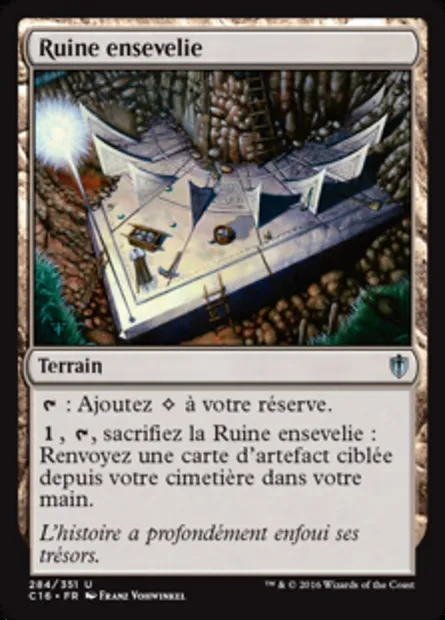 Ruine ensevelie, carte Magic C16 284 — extension Commander 2016