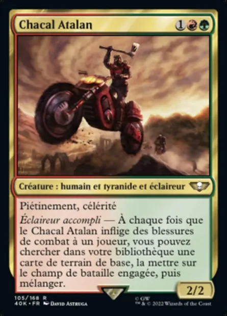 Chacal Atalan, carte Magic 40K 105 — extension Warhammer 40,000 Commander