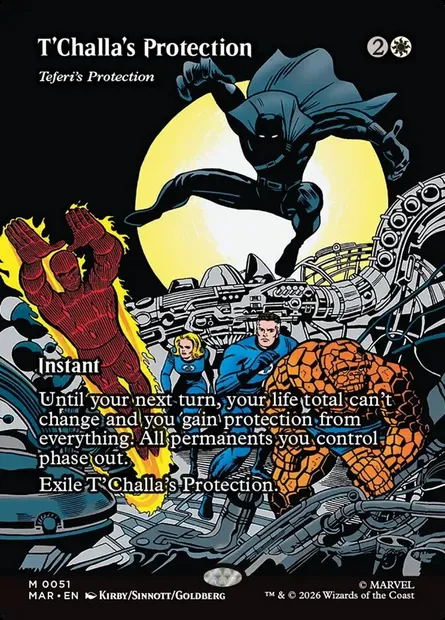 Protection de Téfeiri, carte Magic MAR 51 — extension Marvel Universe