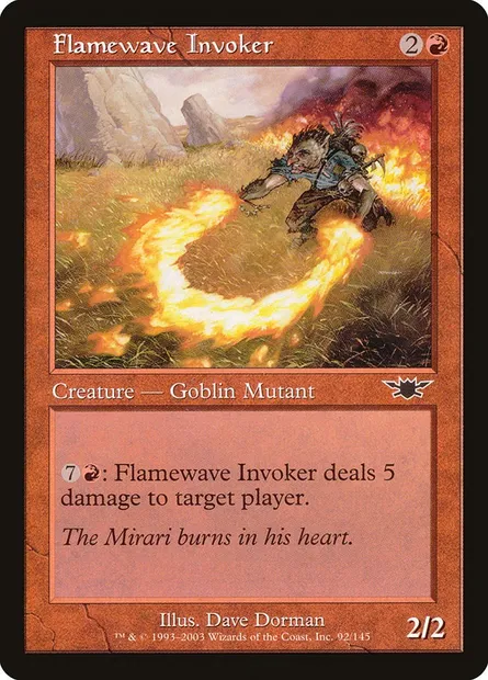 Flamewave Invoker, Magic card LGN 92 — Legions set