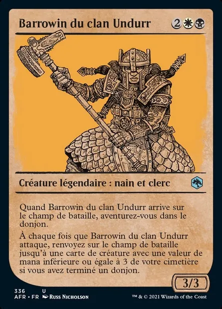 Barrowin du clan Undurr, carte Magic AFR 336 — extension Forgotten Realms: Aventures dans les Royaumes Oubliés