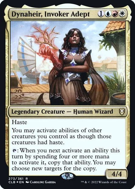 Dynaheir, experte invocatrice, carte Magic PCLB 273s — extension Battle for Baldur's Gate Promos