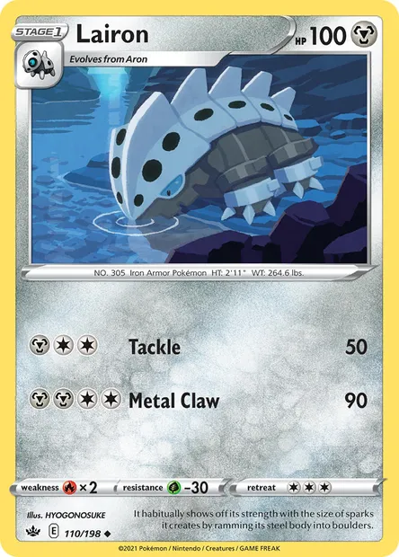 Lairon, Pokémon card CRE 110 — Chilling Reign set