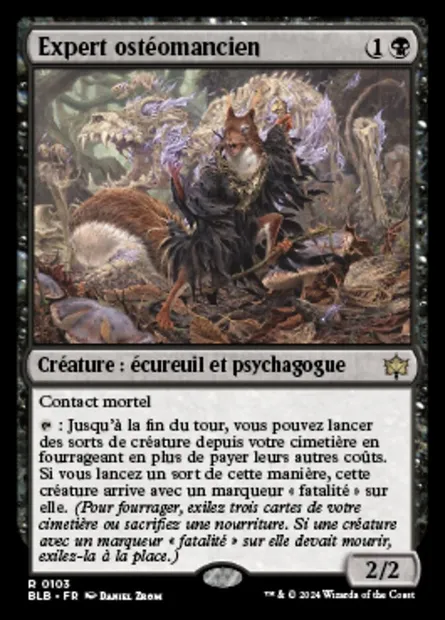 Expert ostéomancien, carte Magic BLB 103 — extension Bloomburrow