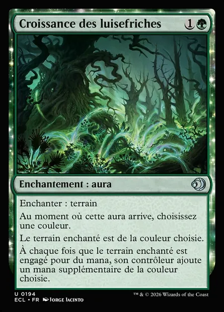 Croissance des luisefriches, carte Magic ECL 194 — extension Lorwyn Eclipsed