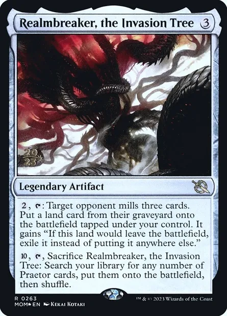 Realmbreaker, the Invasion Tree, Magic card PMOM 263s — March of the Machine Promos set