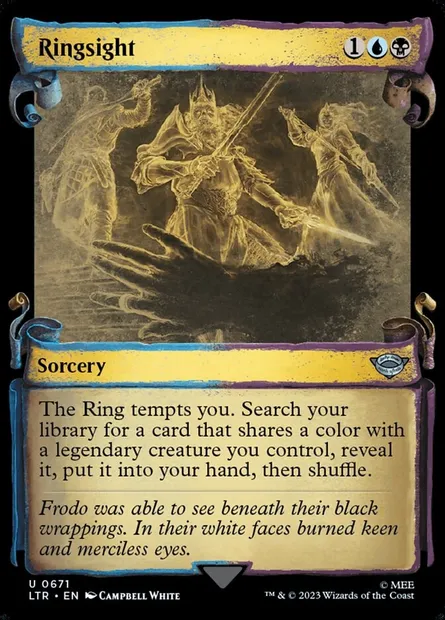 Ringsight, Magic card LTR 671 — The Lord of the Rings: Tales of Middle-earth set