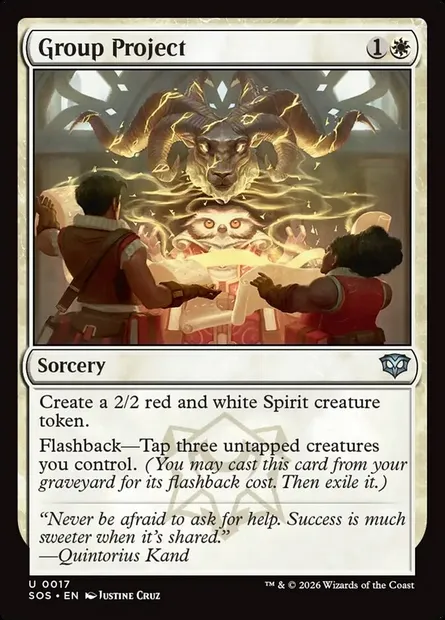 Group Project, Magic card SOS 17 — Secrets of Strixhaven set