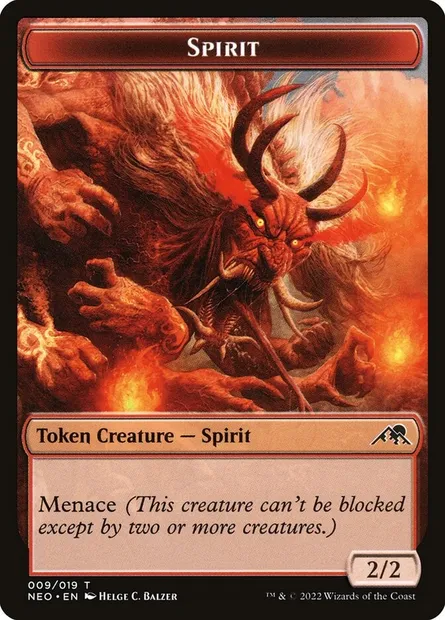 Spirit, carte Magic TNEO 9 — extension Kamigawa: Neon Dynasty Tokens
