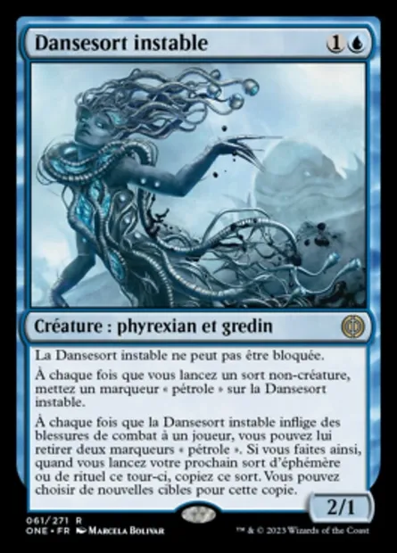 Dansesort instable, carte Magic ONE 61 — extension Tous Phyrexians