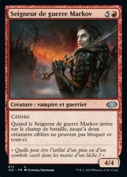 Seigneur de guerre Markov, carte Magic J22 573 — extension Jumpstart 2022