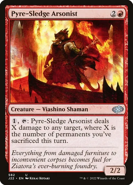 Pyre-Sledge Arsonist, Magic card J22 582 — Jumpstart 2022 set