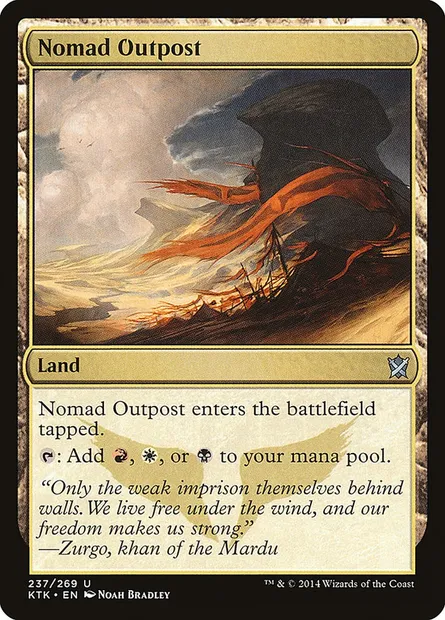 Nomad Outpost, Magic card KTK 237 — Khans of Tarkir set