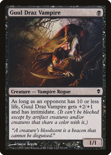 Guul Draz Vampire, Magic card ZEN 93 — Zendikar set