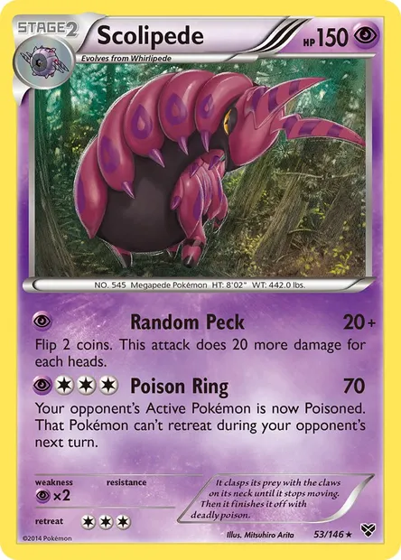 Scolipede, Pokémon card XY 53 — XY set